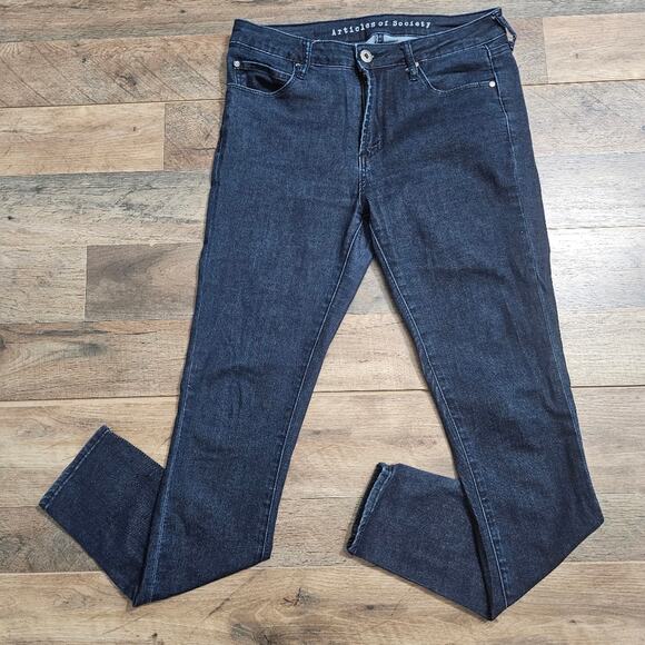 Articles of Society Jeans Womens Dark Wash Denim Mid Rise Skinny Size 28 - Picture 2 of 16